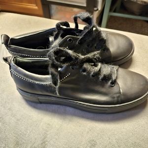 New without box AGL Black Leather Sneakers
